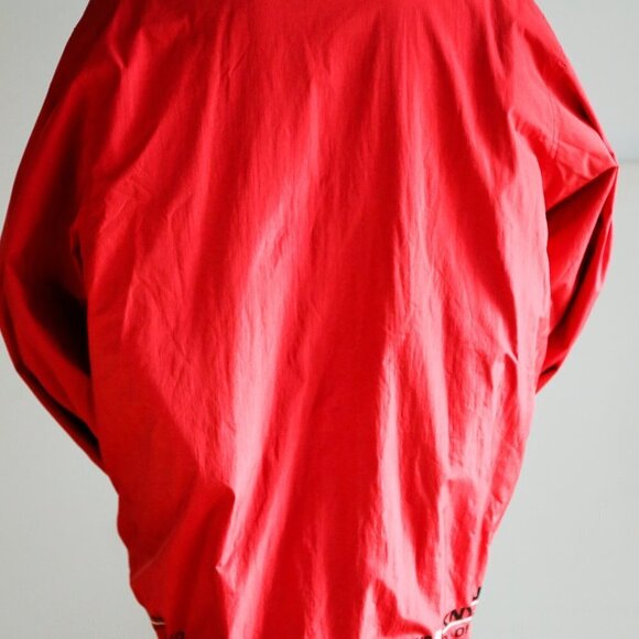 Vintage  90s DKNY Jeans Oversized Red Nylon Jacketb - Picture 9 of 13